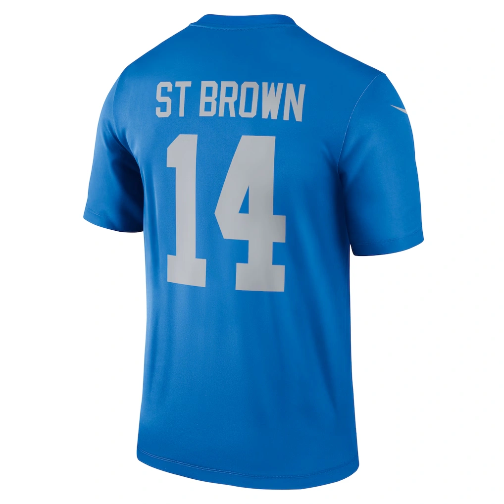Men's Detroit Lions Amon-Ra St. Brown Nike Blue Legend Player Performance Top