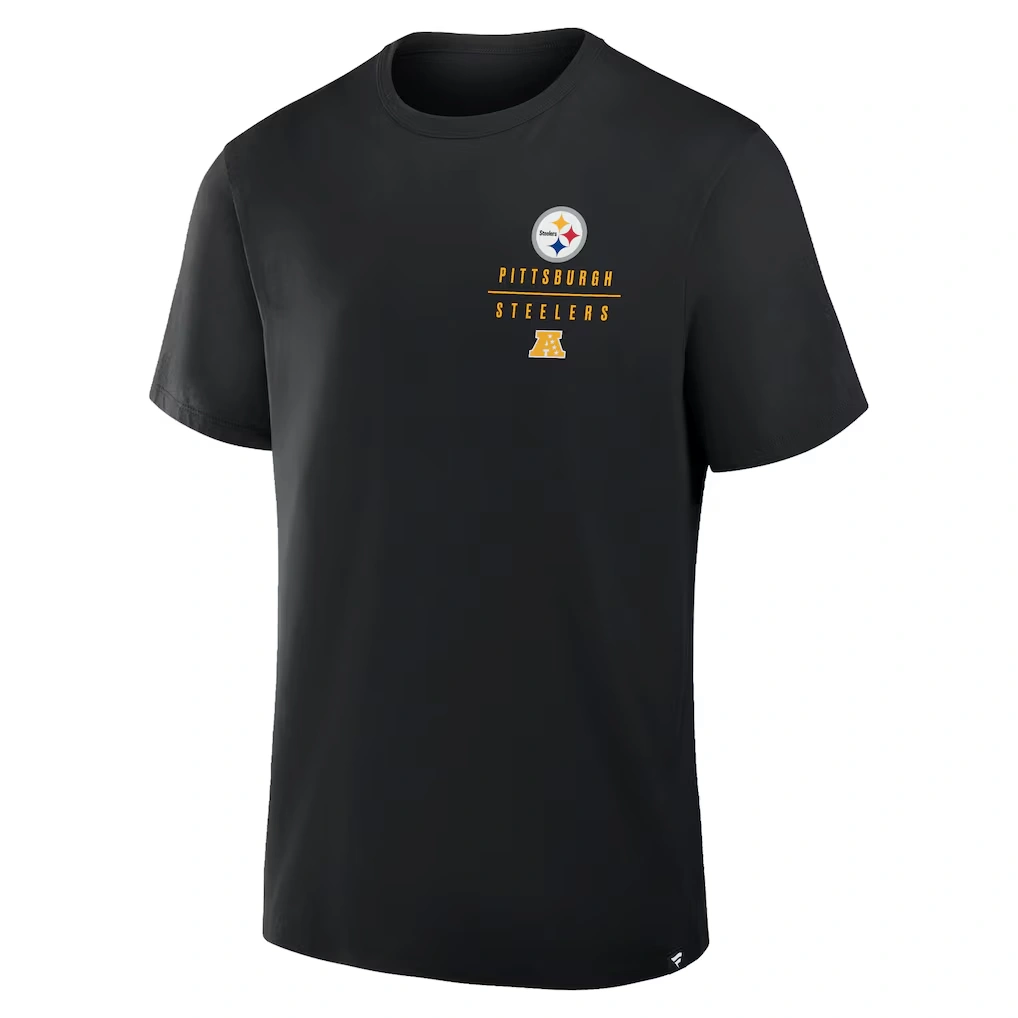 Men's Pittsburgh Steelers Fanatics Black Passing Pocket Legacy T-Shirt