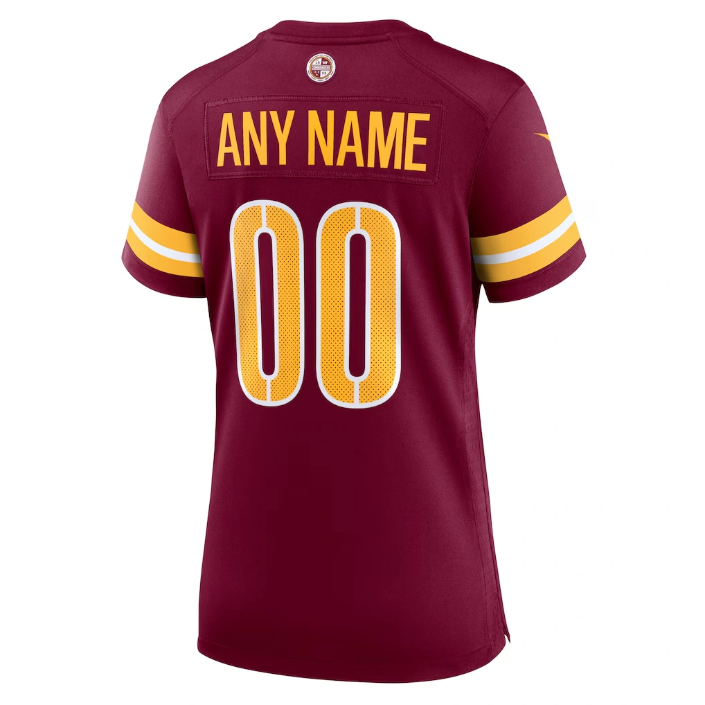 Women's Washington Commanders Nike Burgundy Game Custom Player Jersey 3 Women's Washington Commanders Nike Burgundy Game Custom Player Jersey