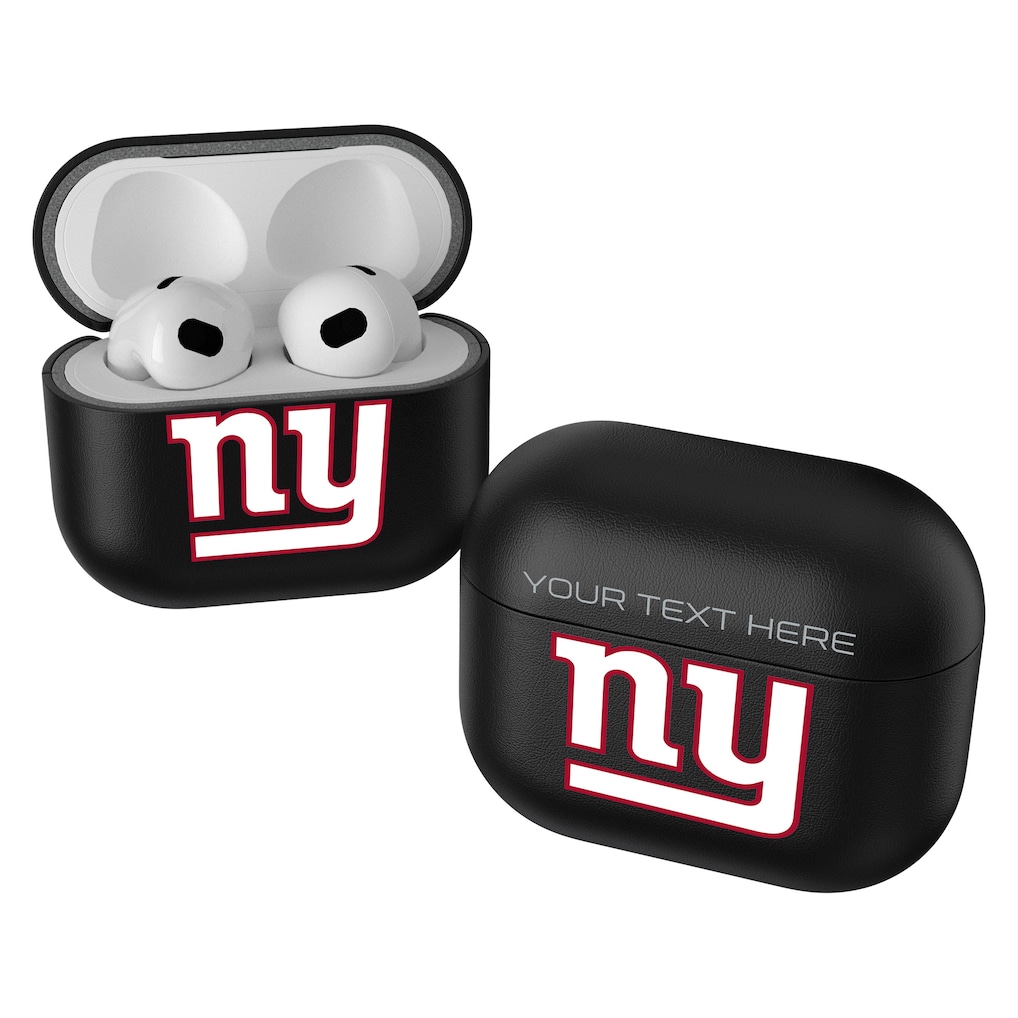 New York Giants Keyscaper Black Insignia Personalized AirPods 3rd Generation Case Cover