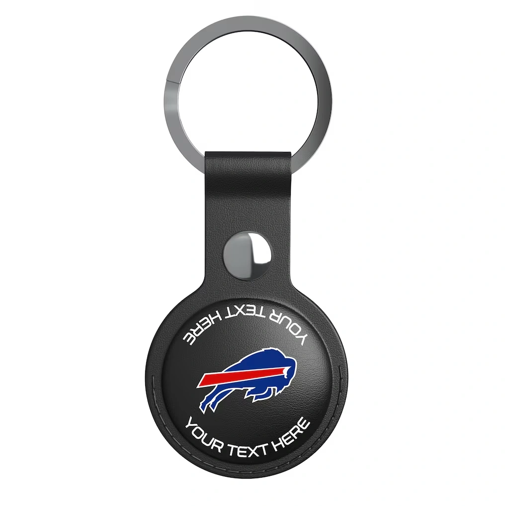 Buffalo Bills Keyscaper Black Personalized AirTag Holder