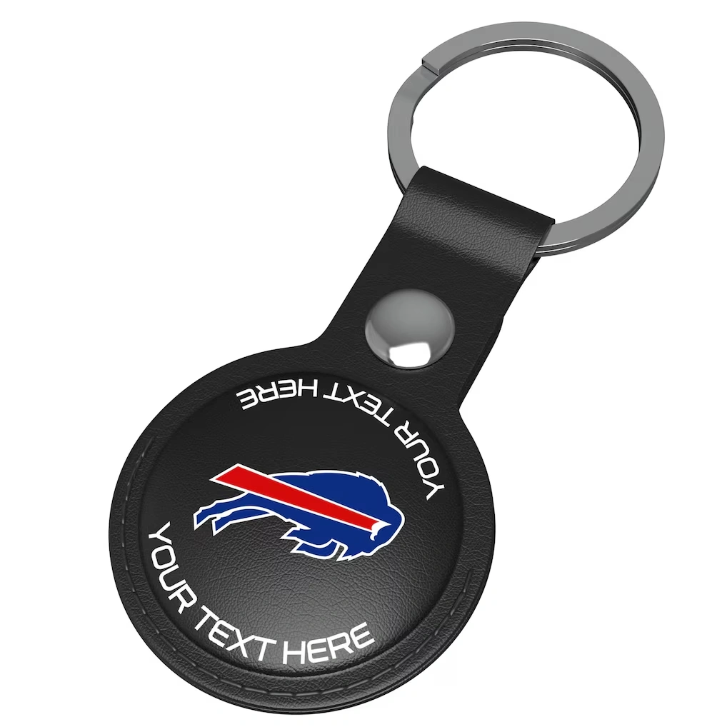Buffalo Bills Keyscaper Black Personalized AirTag Holder