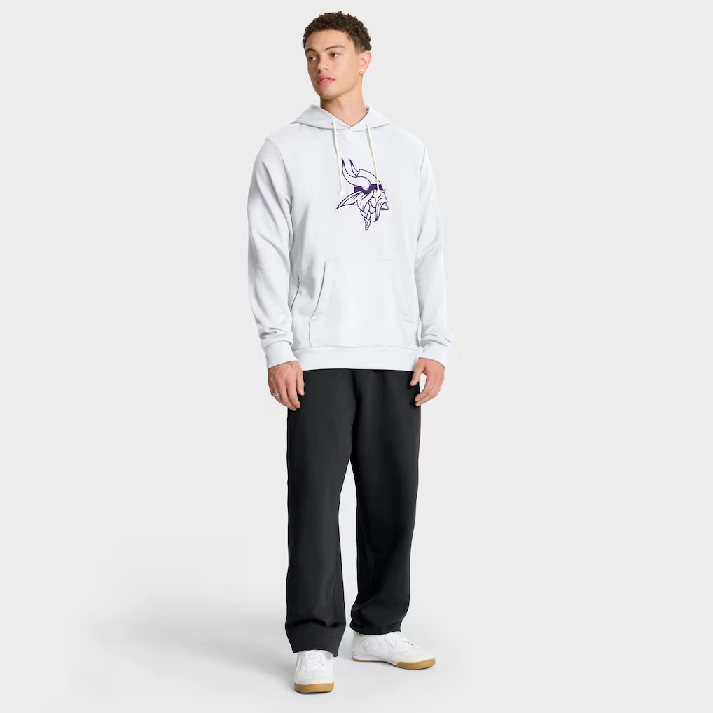 Men's Minnesota Vikings Nike White Sideline Standard Issue Alt 2 Dri-FIT Hoodie 3 Men's Minnesota Vikings Nike White Sideline Standard Issue Alt 2 Dri-FIT Hoodie