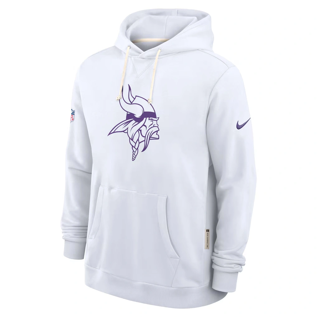Men's Minnesota Vikings Nike White Sideline Standard Issue Alt 2 Dri-FIT Hoodie 5 Men's Minnesota Vikings Nike White Sideline Standard Issue Alt 2 Dri-FIT Hoodie