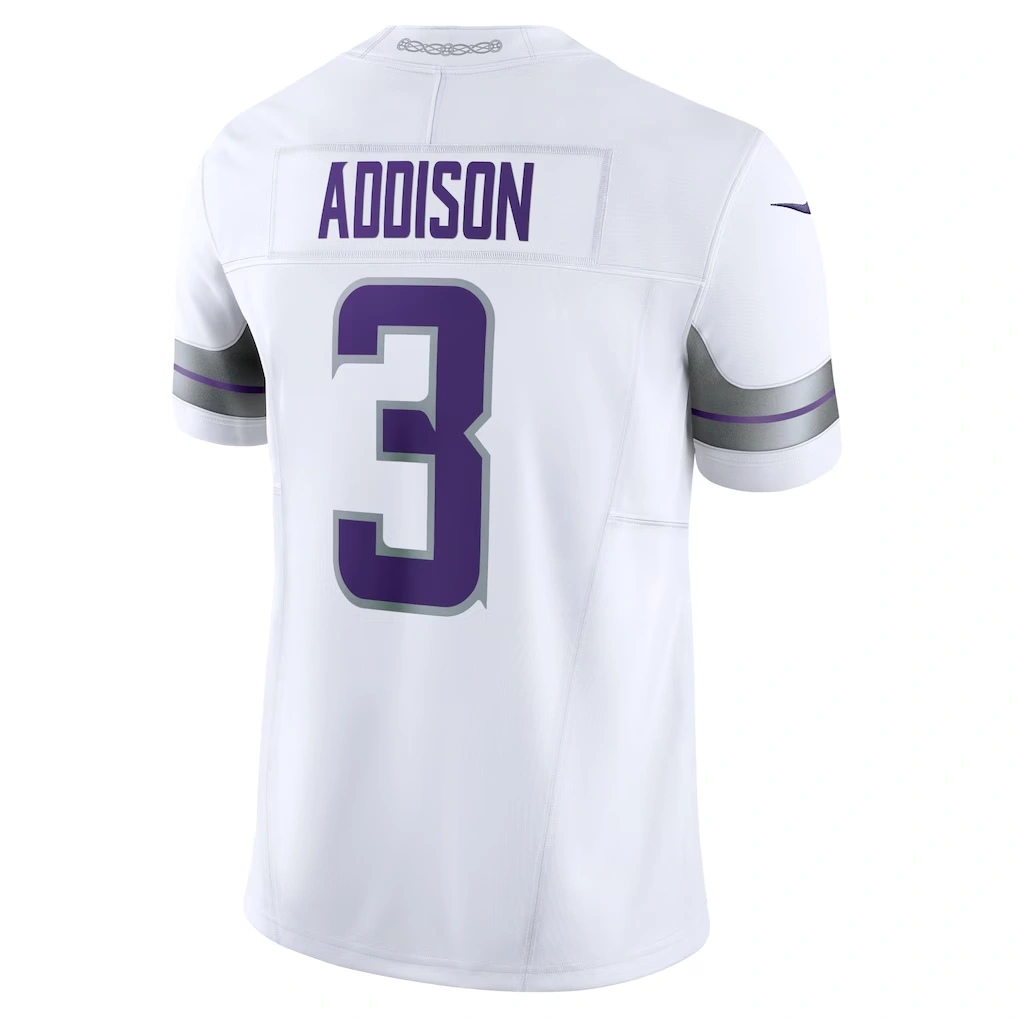 Men's Minnesota Vikings Jordan Addison Nike White Alternate Vapor F.U.S.E. Limited Jersey