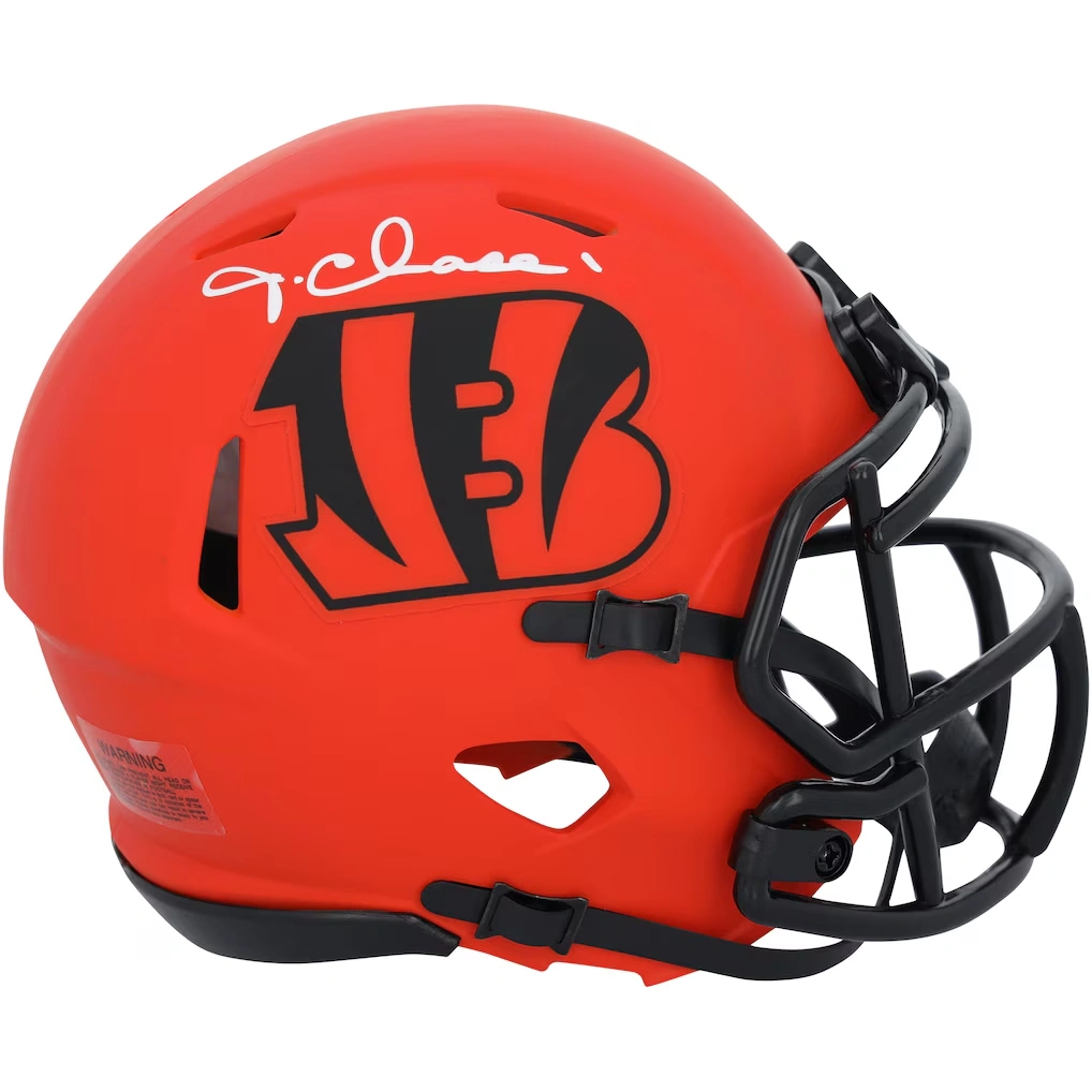 Ja'Marr Chase Cincinnati Bengals Autographed Fanatics Authentic Riddell Rave Speed Mini Helmet