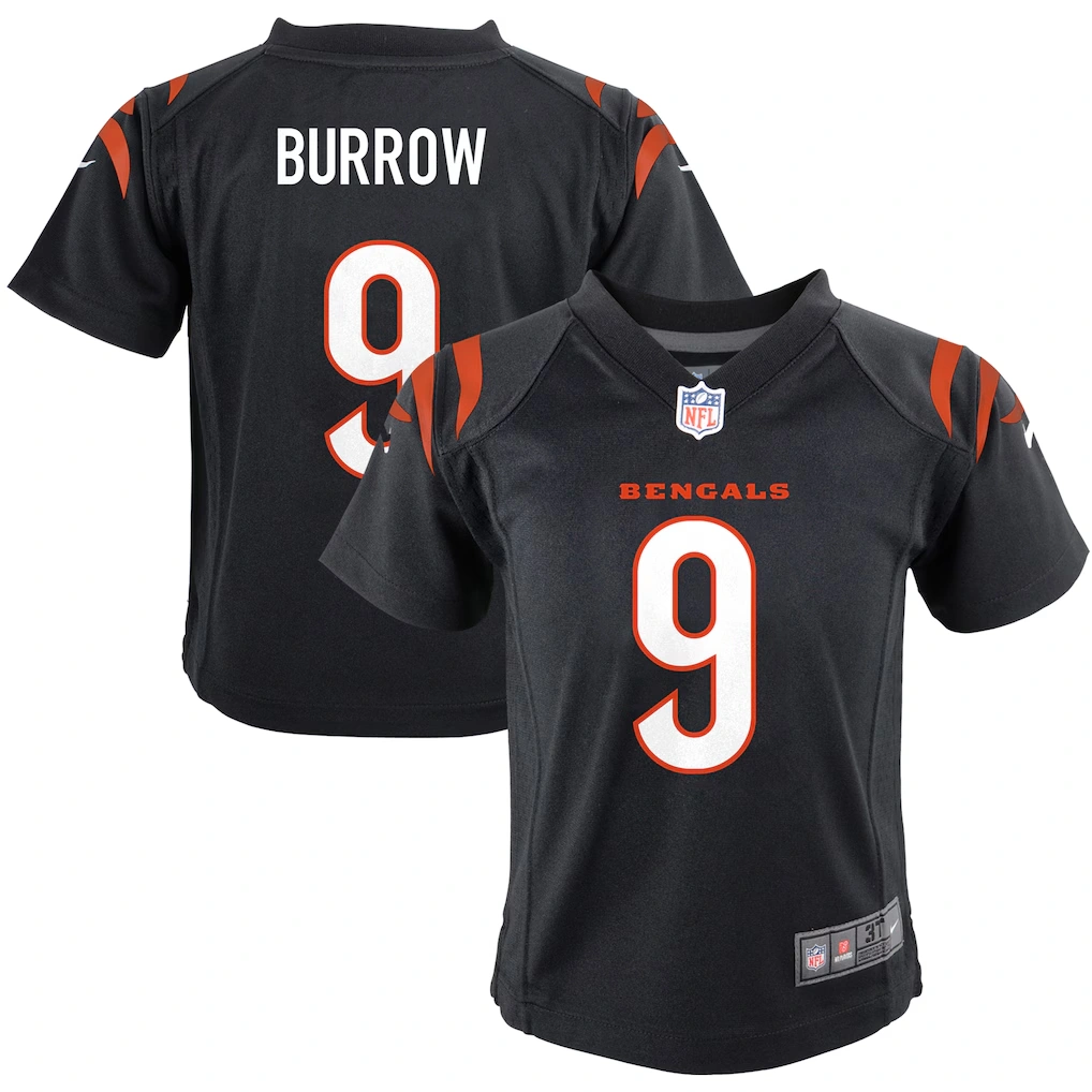 Infant Cincinnati Bengals Joe Burrow Nike Black Team Player Game Jersey