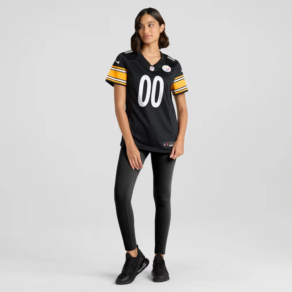 Women's Nike Black Pittsburgh Steelers Custom Game Jersey
