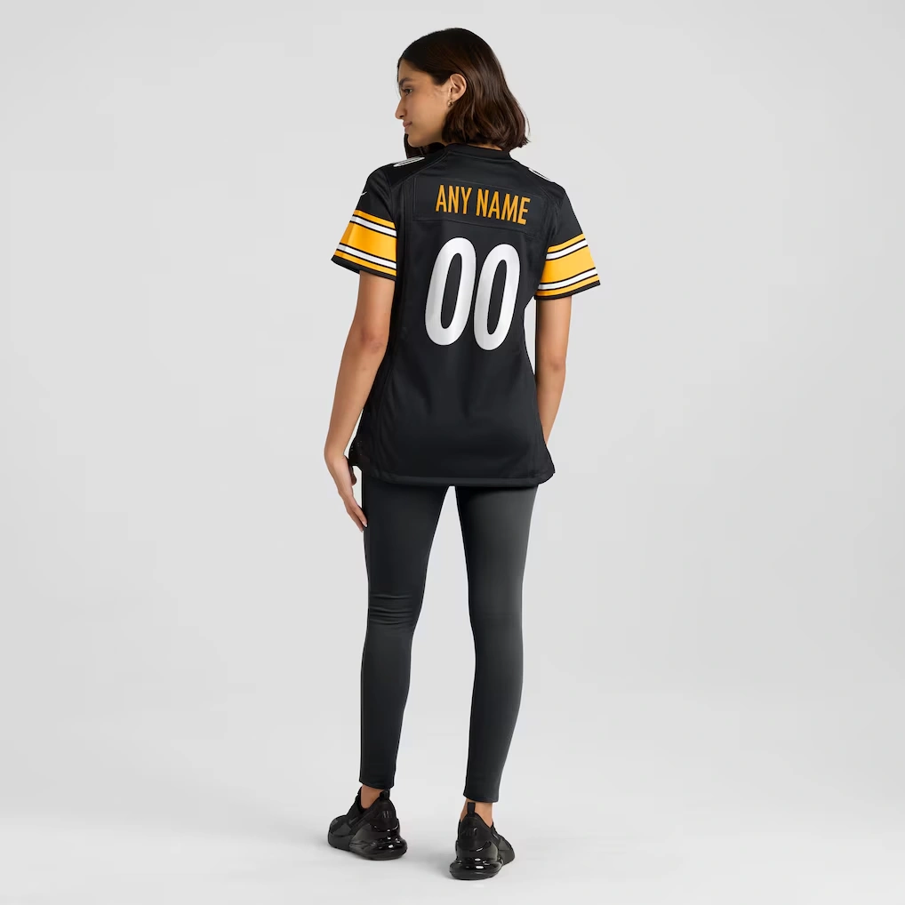 Women's Nike Black Pittsburgh Steelers Custom Game Jersey