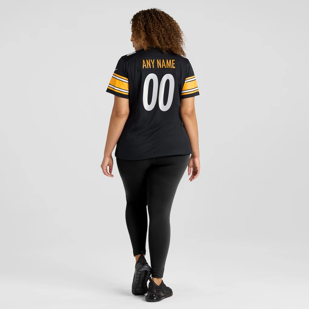 Women's Nike Black Pittsburgh Steelers Custom Game Jersey