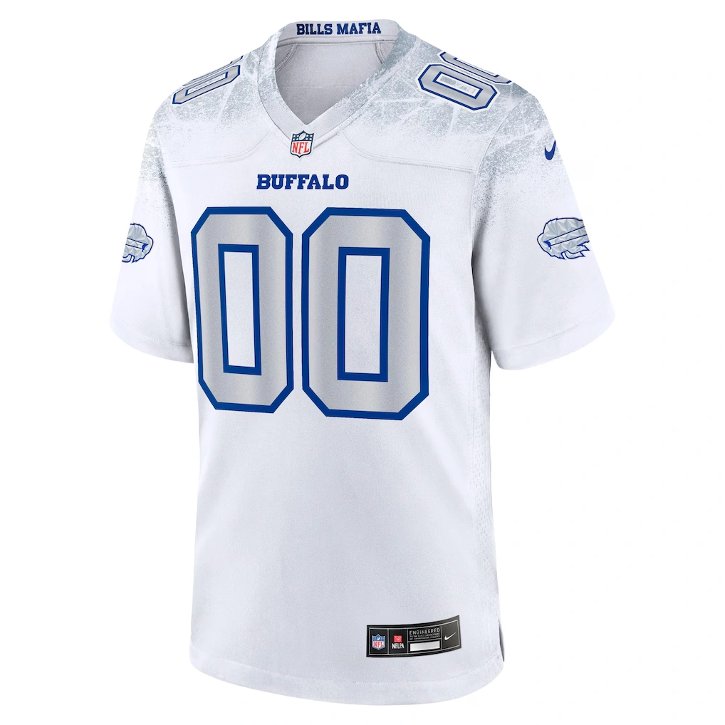 Men's Buffalo Bills Nike White 2025 Rivalries Collection Custom Game Jersey