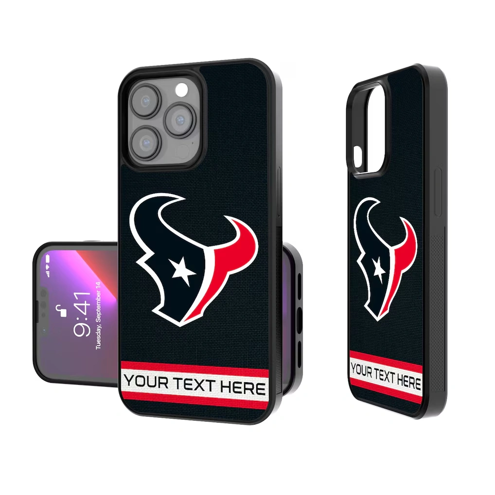 Houston Texans Personalized Stripe Design iPhone Bump Case