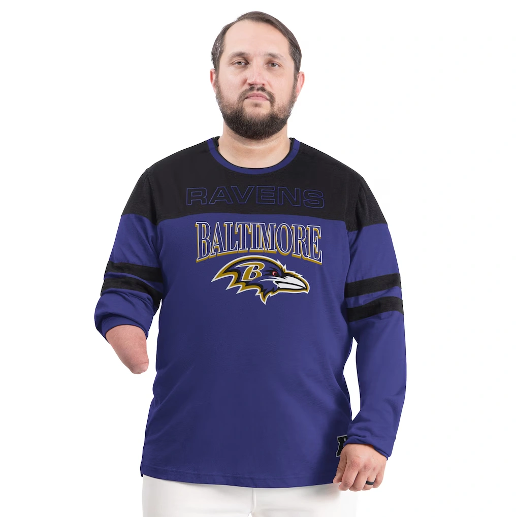 Men's Baltimore Ravens G-III Sports by Carl Banks Purple/Black Adaptive Outlast Long Sleeve T-Shirt