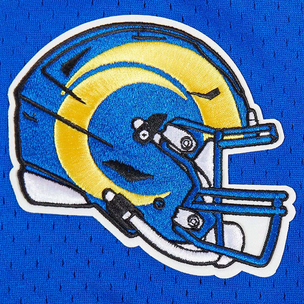 Men's Los Angeles Rams Puka Nacua Pro Standard Royal Mesh Button-Up Baseball Jersey