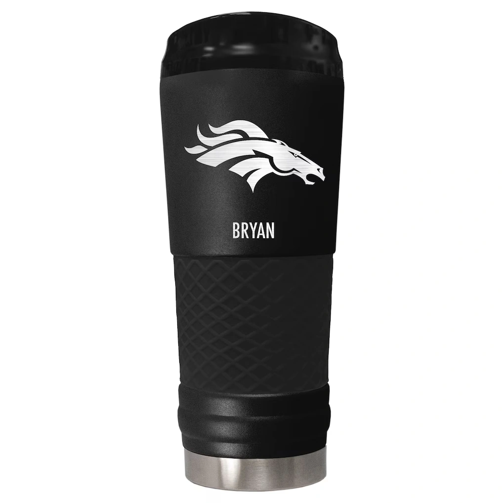 Denver Broncos Black 24oz. Personalized Stealth Draft Tumbler
