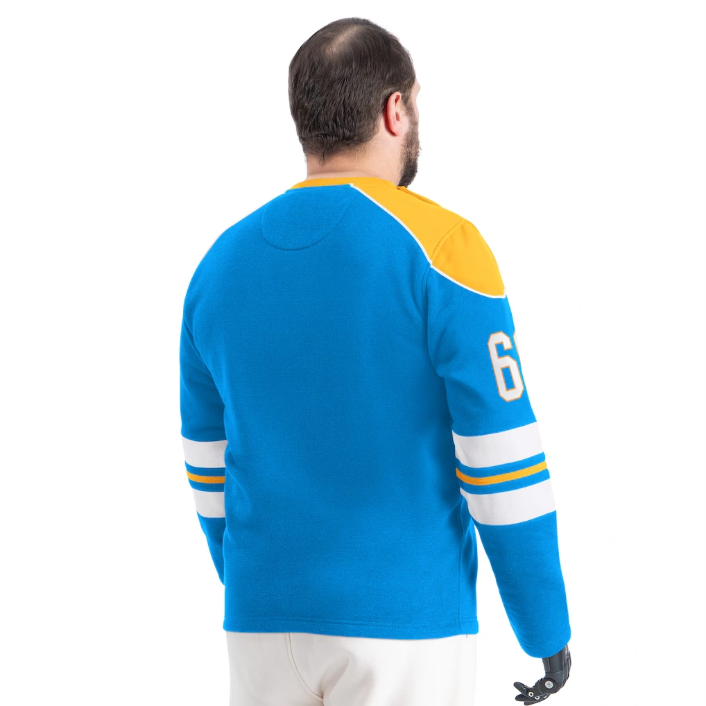 Men's Los Angeles Chargers G-III Sports by Carl Banks Powder Blue Adaptive Lord Stanley Crewneck Sweatshirt