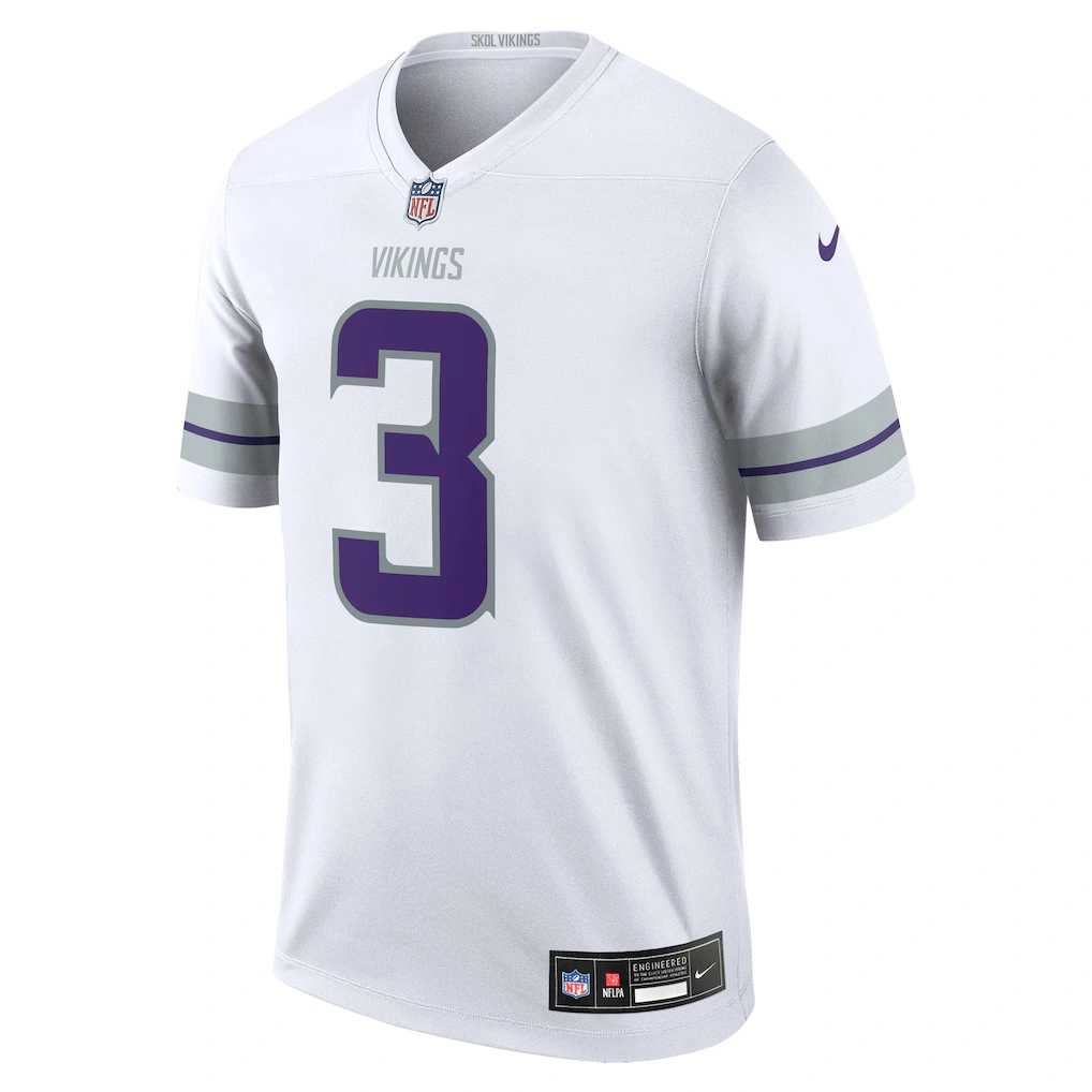 Men's Minnesota Vikings Jordan Addison Nike White Legend Player Performance Top