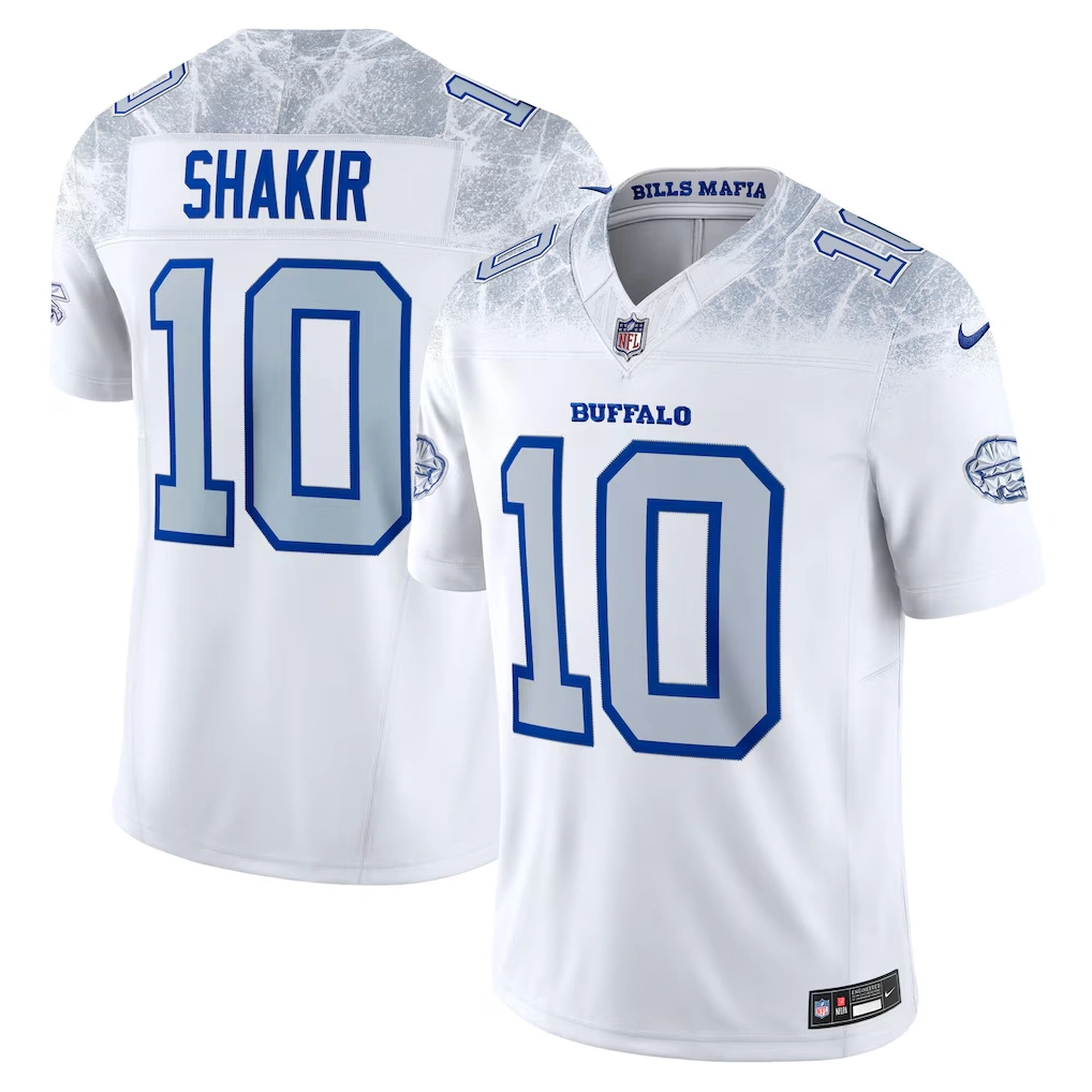Men's Buffalo Bills Khalil Shakir Nike White 2025 Rivalries Collection Limited Jersey