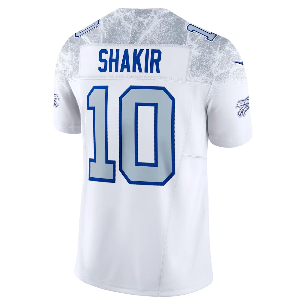 Men's Buffalo Bills Khalil Shakir Nike White 2025 Rivalries Collection Limited Jersey 3 Men's Buffalo Bills Khalil Shakir Nike White 2025 Rivalries Collection Limited Jersey