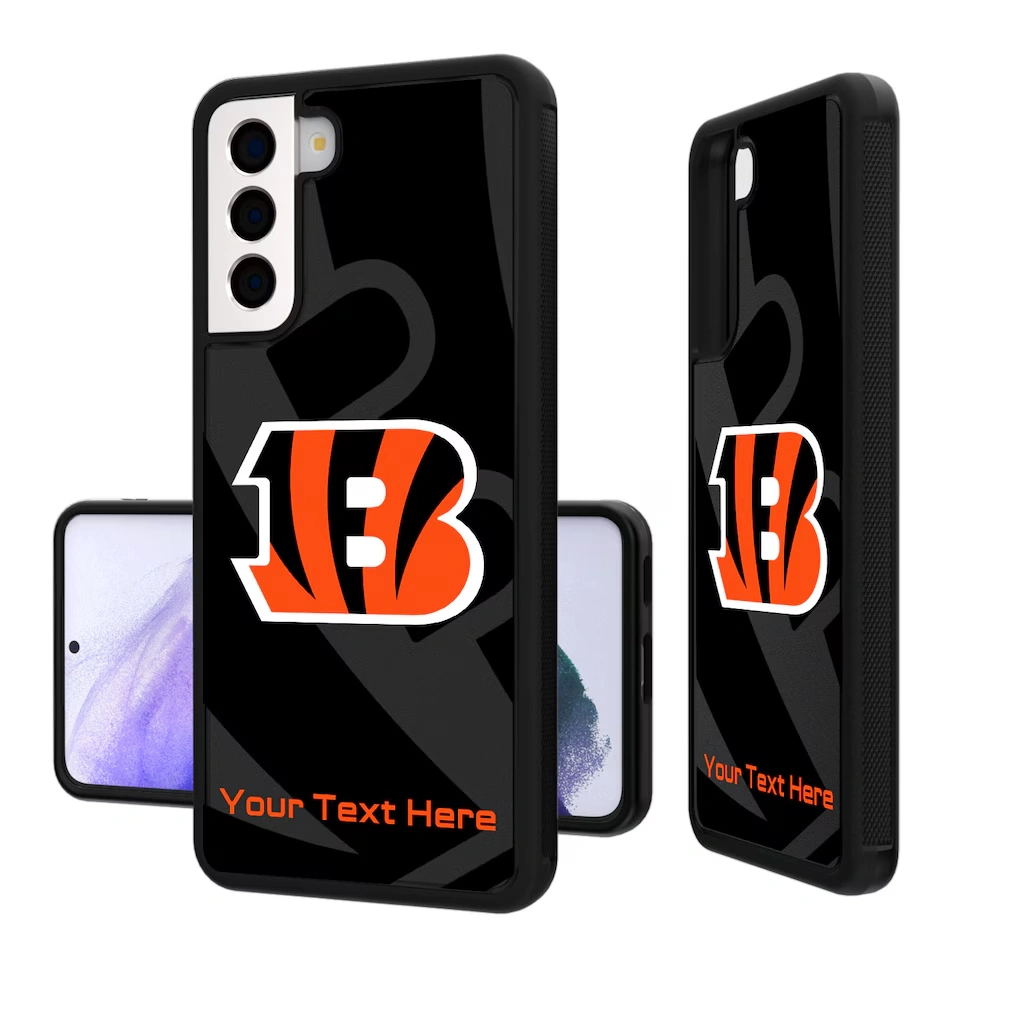 Cincinnati Bengals Personalized Tilt Design Galaxy Bump Case