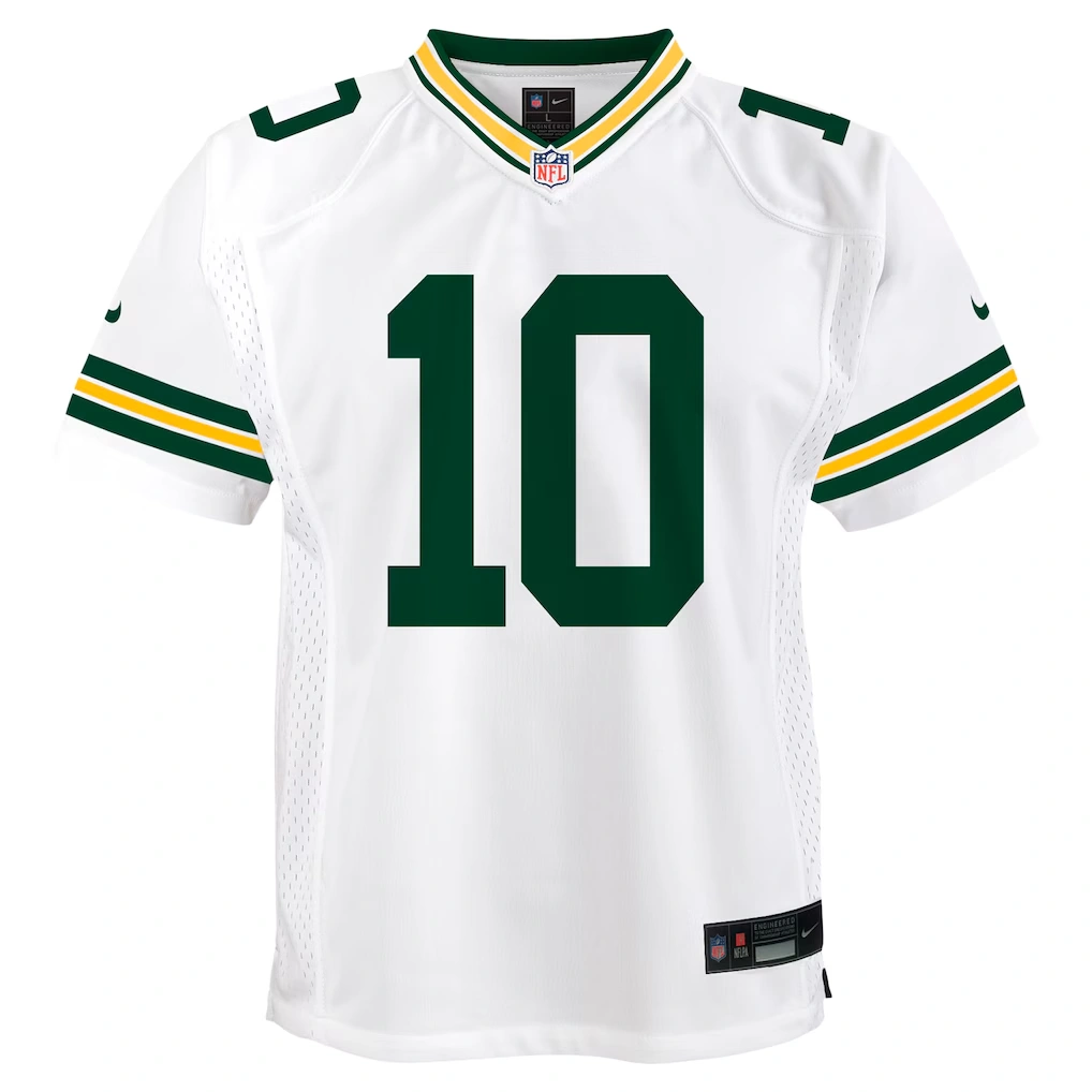 Youth Green Bay Packers Jordan Love Nike White Game Jersey
