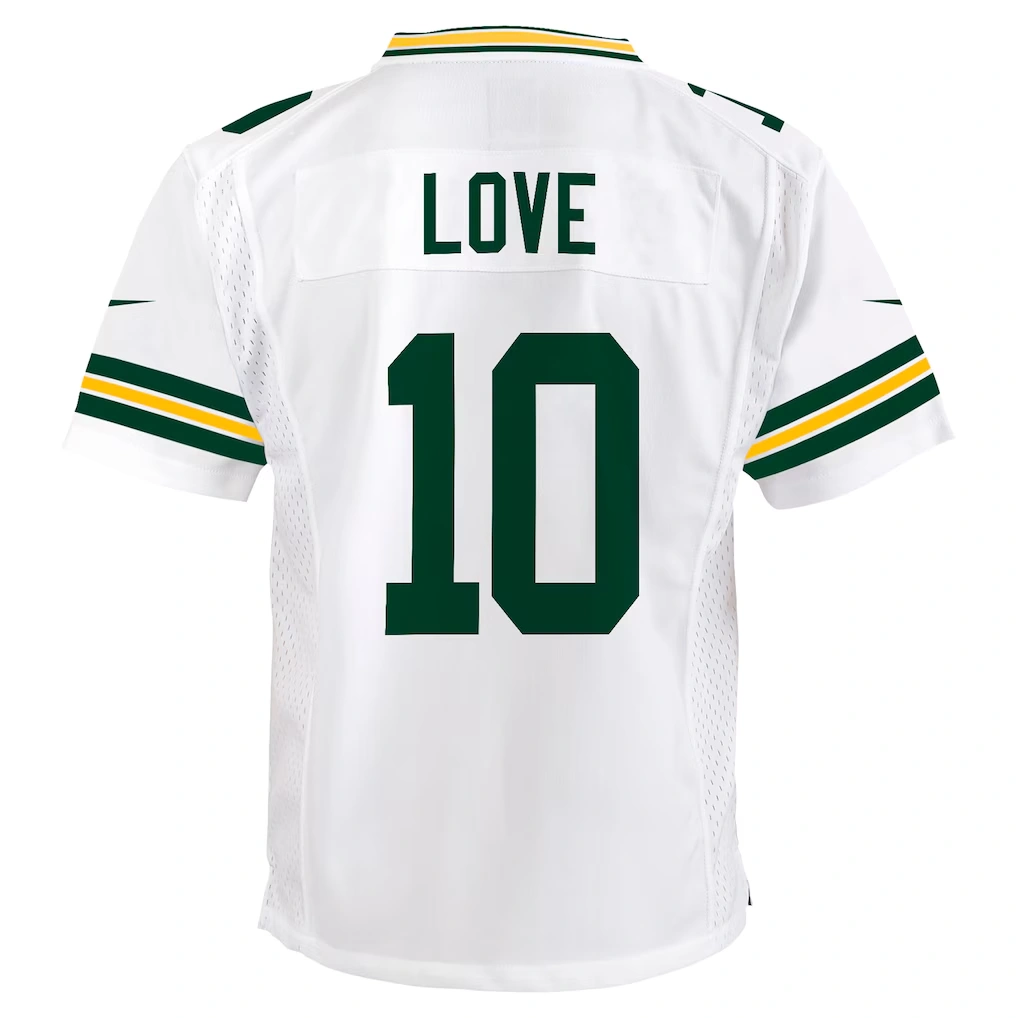 Youth Green Bay Packers Jordan Love Nike White Game Jersey 3 Youth Green Bay Packers Jordan Love Nike White Game Jersey
