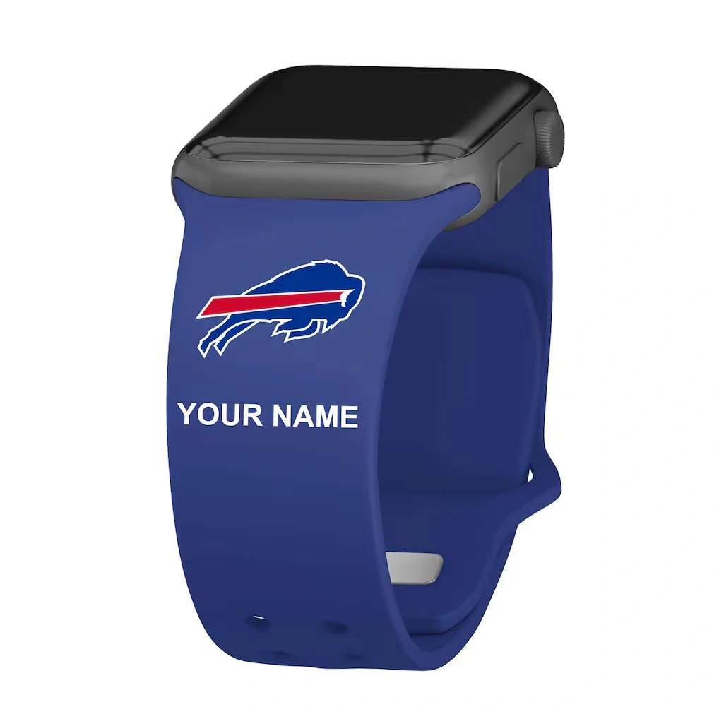 Buffalo Bills 38/40/41mm Personalized Silicone Apple Watch Band