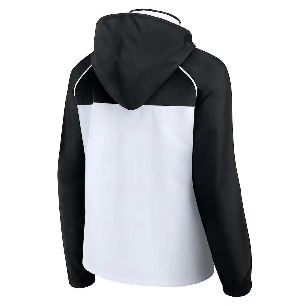 Women's Las Vegas Raiders Fanatics White Full-Zip Anorak Hoodie Jacket