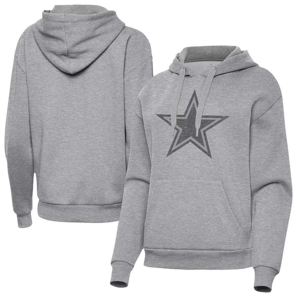 Women's Dallas Cowboys Antigua Heather Gray Victory Hoodie