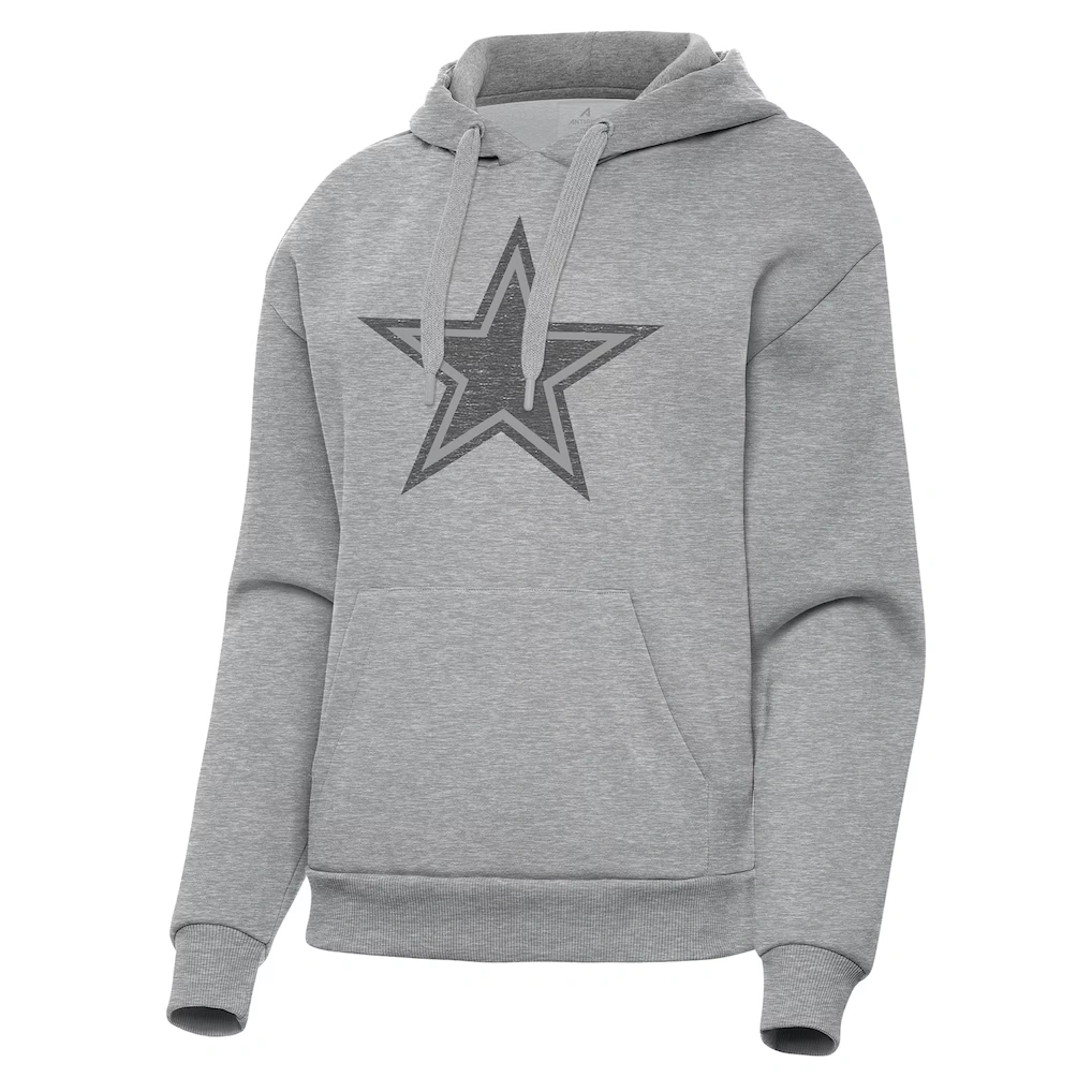 Women's Dallas Cowboys Antigua Heather Gray Victory Hoodie