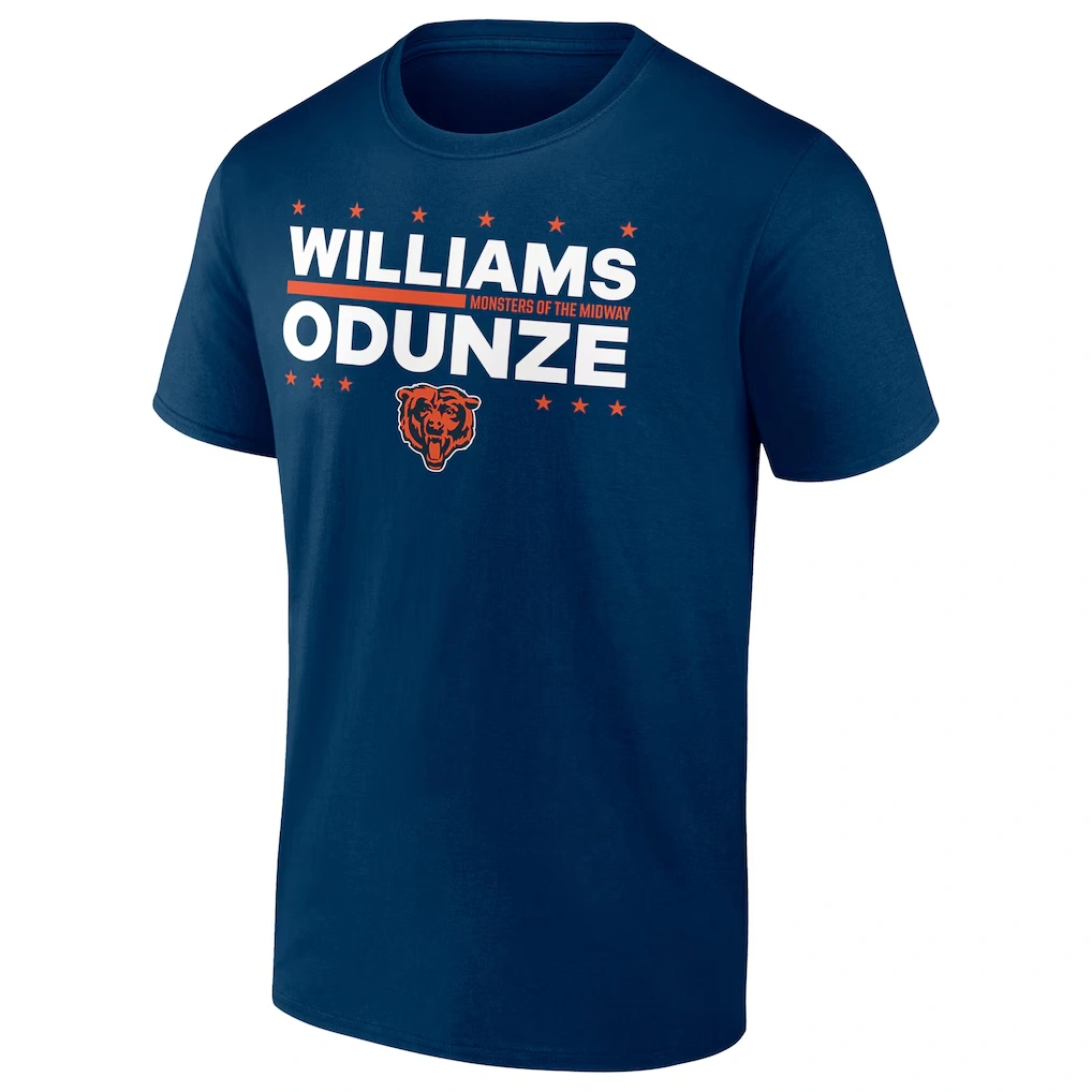 Men's Chicago Bears Caleb Williams & Rome Odunze Navy Election Players T-Shirt