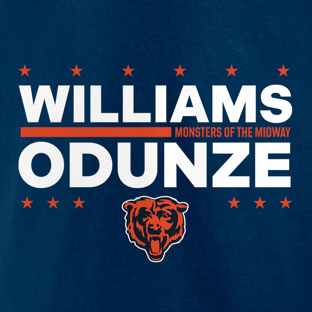 Men's Chicago Bears Caleb Williams & Rome Odunze Navy Election Players T-Shirt