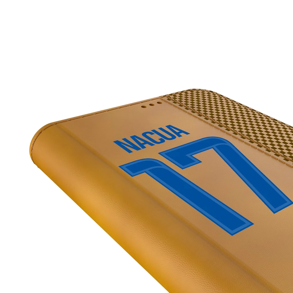 Los Angeles Rams Puka Nacua Keyscaper Brown Galaxy Folio Case