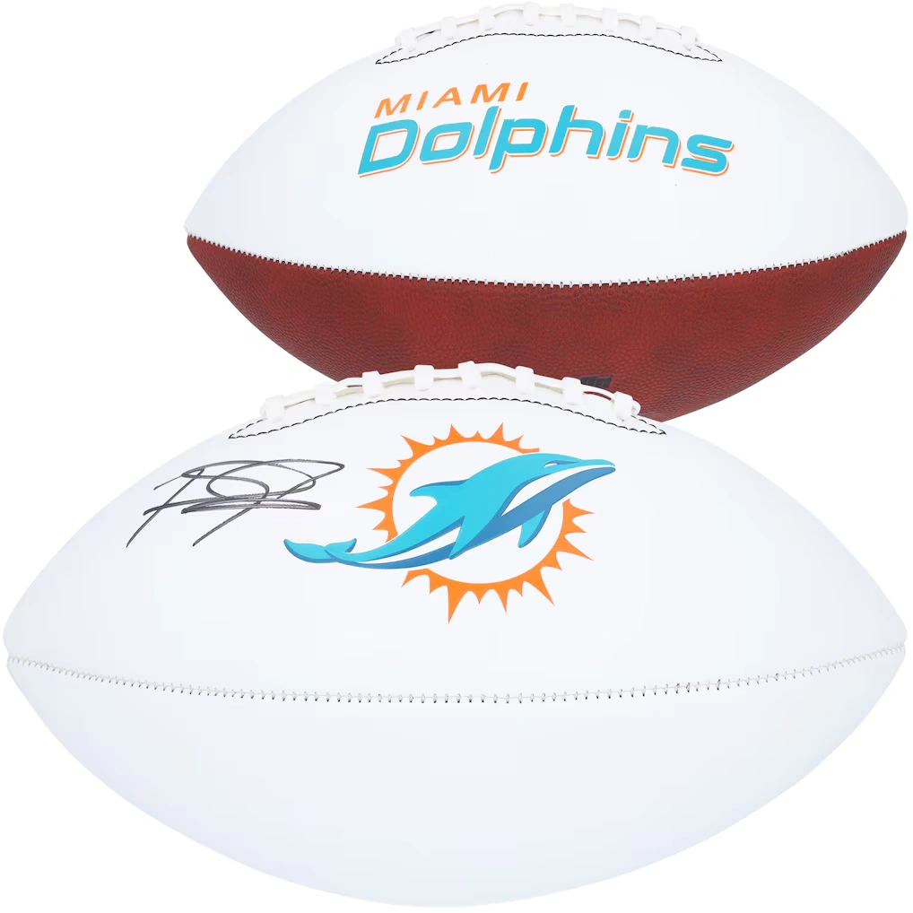 Tua Tagovailoa Miami Dolphins Autographed Fanatics Authentic Franklin White Panel Football