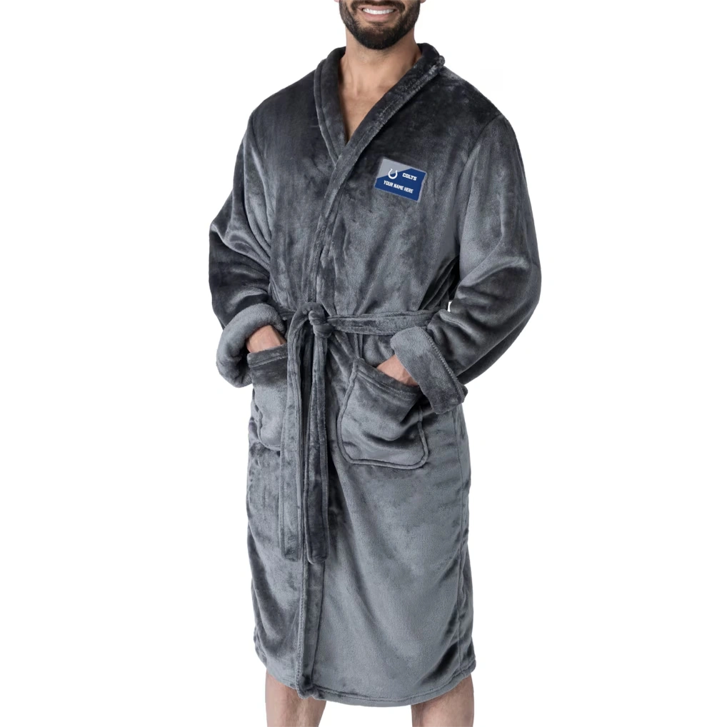 Unisex Indianapolis Colts The Northwest Group Gray Snipe Personalized Robe