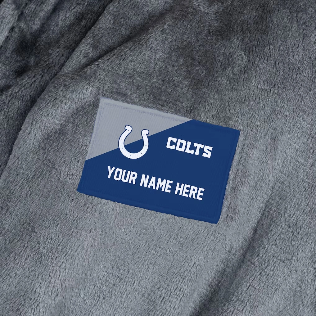 Unisex Indianapolis Colts The Northwest Group Gray Snipe Personalized Robe