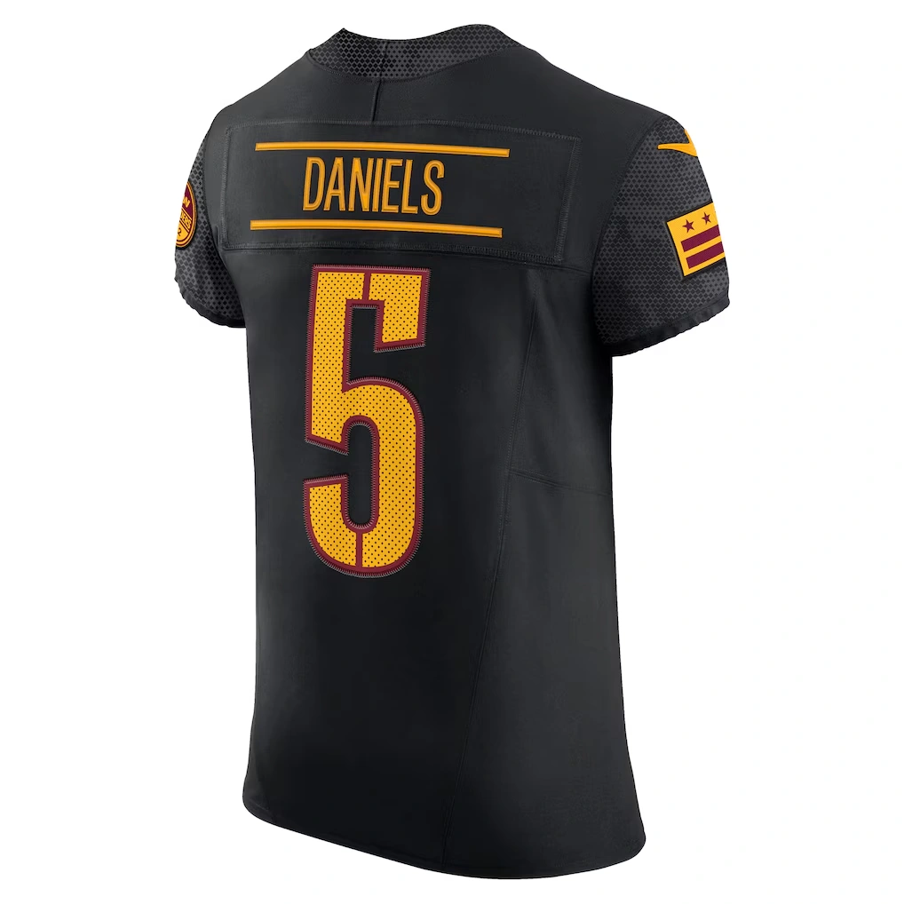 Men's Washington Commanders Jayden Daniels Nike Black Alternate Vapor F.U.S.E. Elite Jersey 3 Men's Washington Commanders Jayden Daniels Nike Black Alternate Vapor F.U.S.E. Elite Jersey