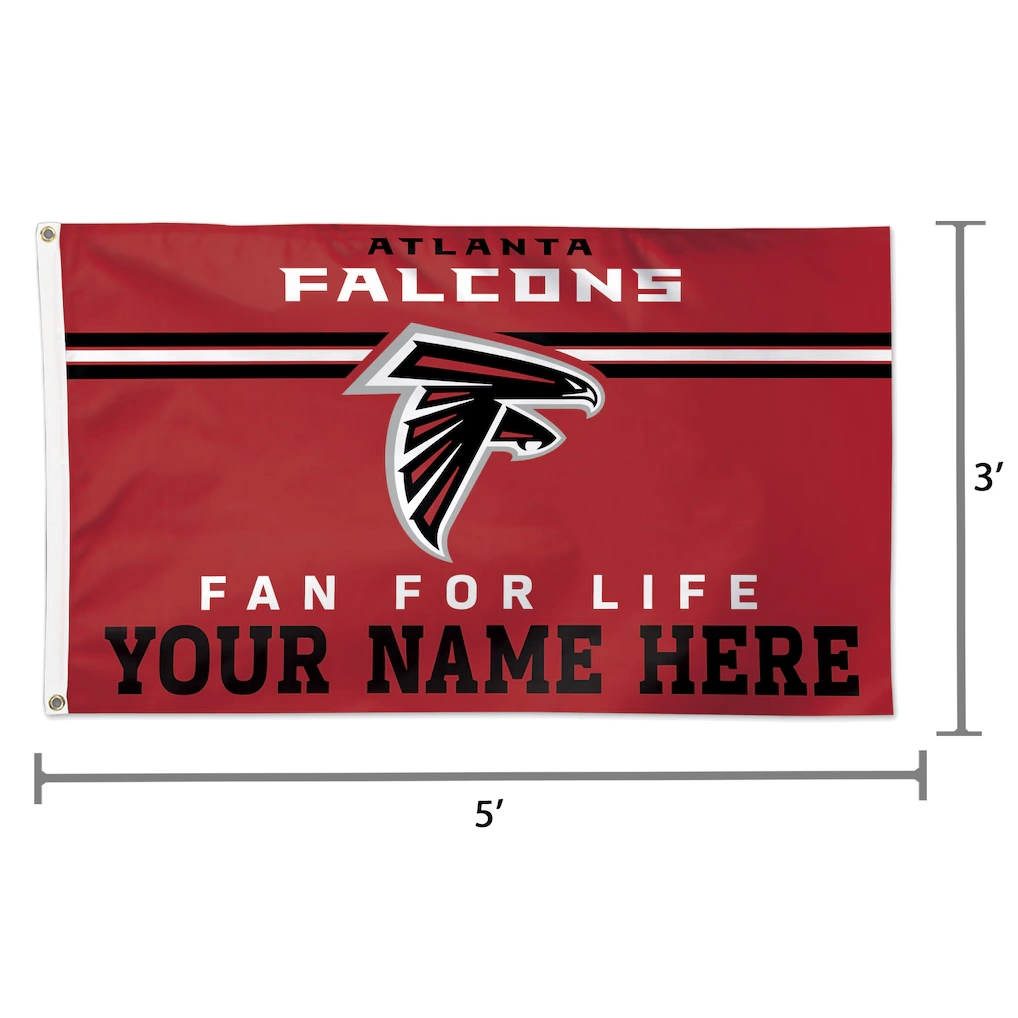 Atlanta Falcons WinCraft 3' x 5' One-Sided Deluxe Personalized Flag