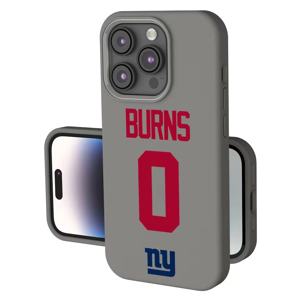 New York Giants Brian Burns Keyscaper Gray Ready Soft Touch iPhone Case