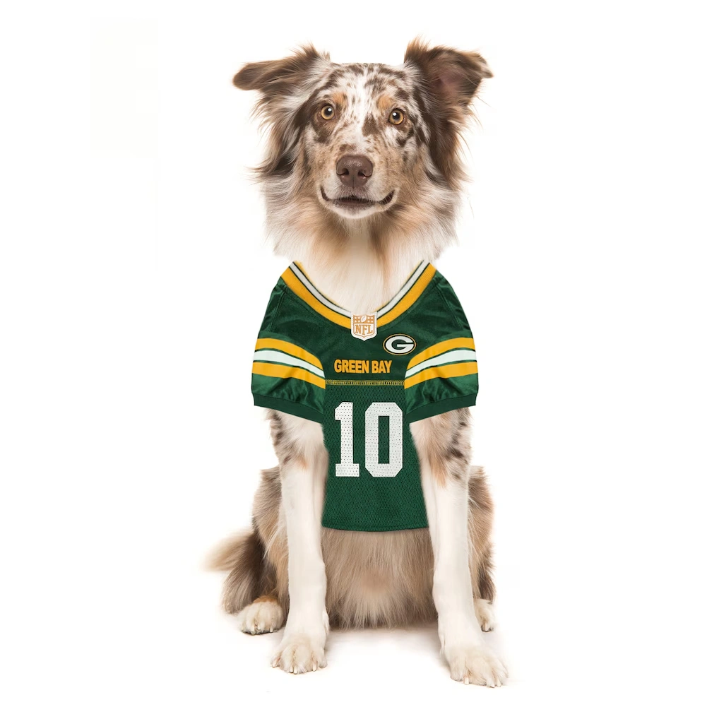 Green Bay Packers Jordan Love Green Player Pet Jersey