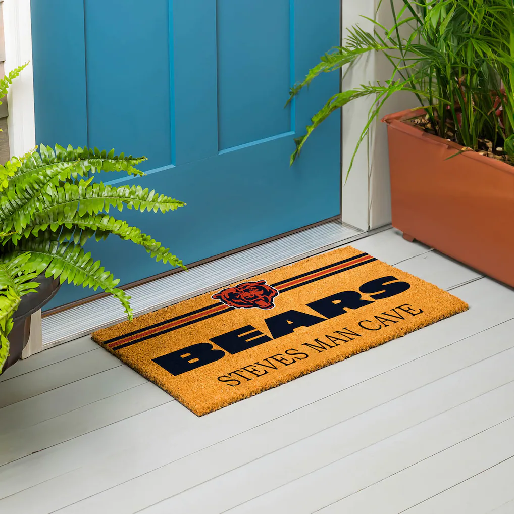 Chicago Bears 28" x 16" Personalized Team Logo Outdoor Coir Mat