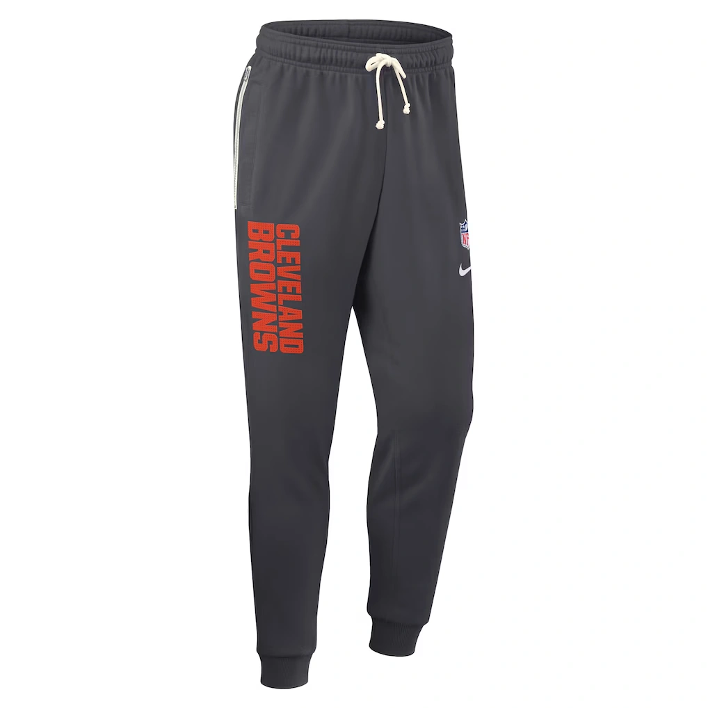 Men's Cleveland Browns Nike Anthracite Sideline Standard Issue Ground Game Dri-FIT Taper Pants