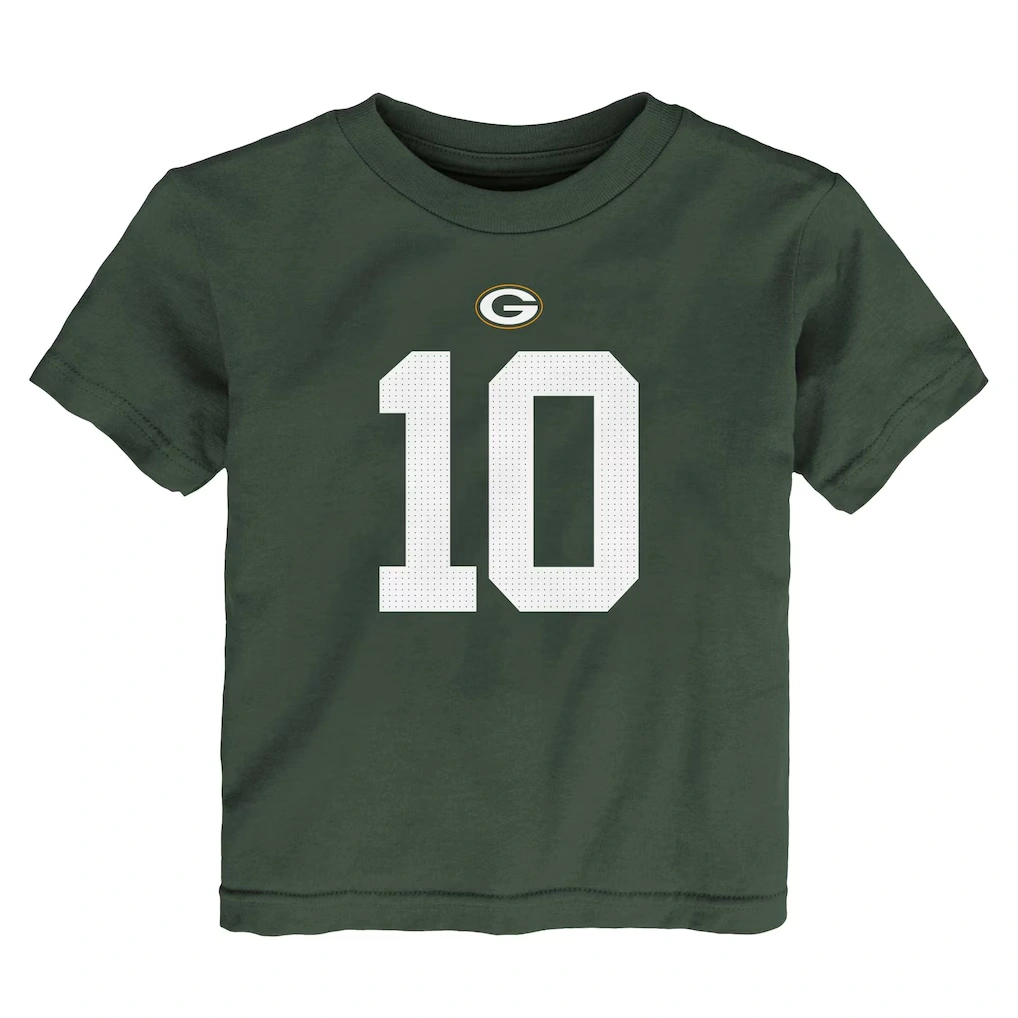 Toddler Green Bay Packers Jordan Love Nike Green Player Name & Number T-Shirt