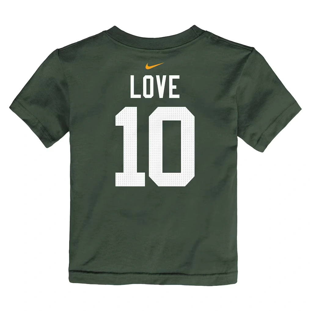 Toddler Green Bay Packers Jordan Love Nike Green Player Name & Number T-Shirt