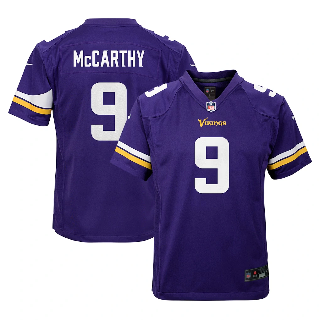 Youth Minnesota Vikings J.J. McCarthy Nike Purple Game Jersey