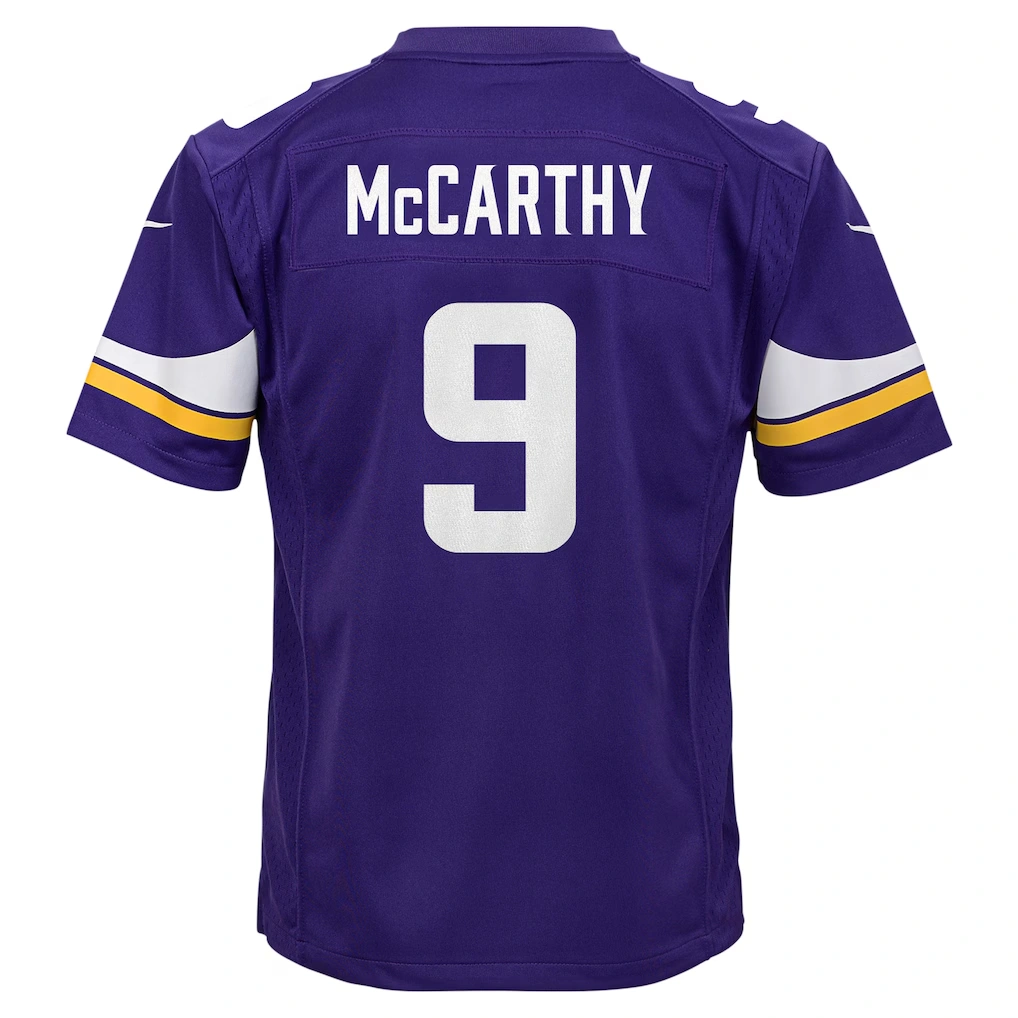 Youth Minnesota Vikings J.J. McCarthy Nike Purple Game Jersey