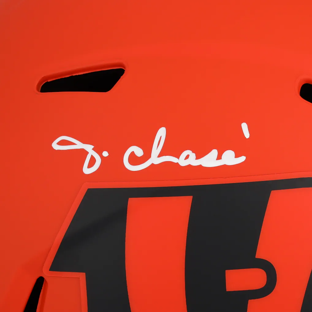 Ja'Marr Chase Cincinnati Bengals Autographed Fanatics Authentic Riddell Rave Speed Replica Helmet