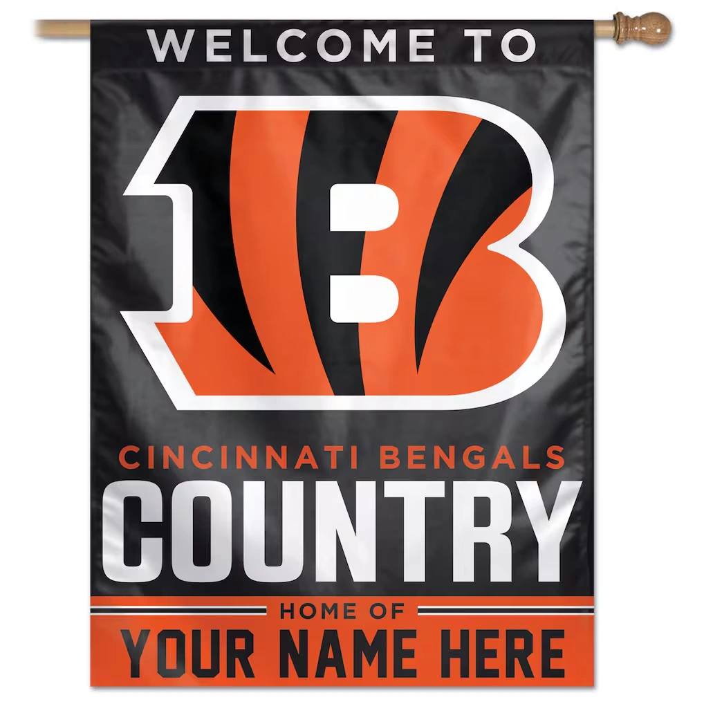 Cincinnati Bengals WinCraft Personalized 27'' x 37'' Single-Sided Vertical Banner