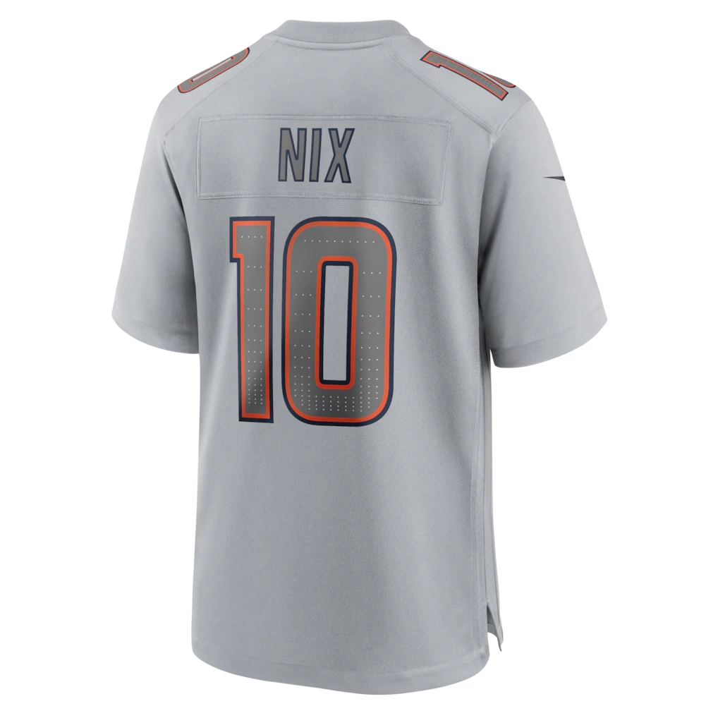 Men's Denver Broncos Bo Nix Nike Gray Atmosphere Fashion Game Jersey