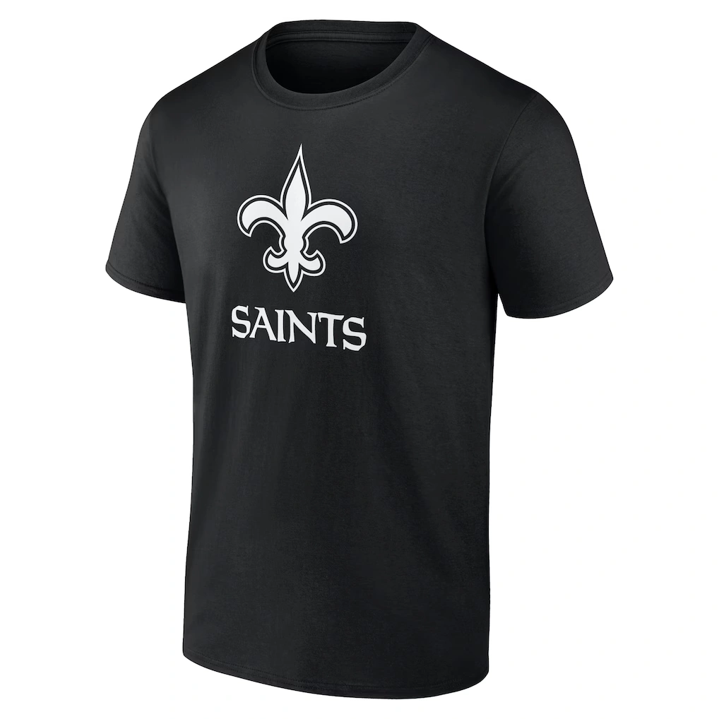 Men's New Orleans Saints Black Personalized Name & Number Monochrome T-Shirt